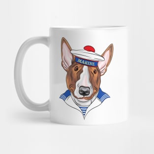 Bull Terrier breed in cap Mug